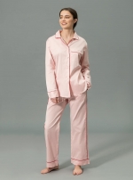 Nocturne Pajama Set, Small - Pink & Scarlet